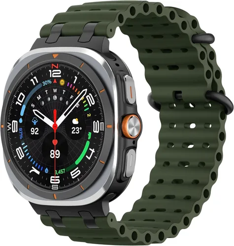 Miniatura 22 de MoKo Correa deportiva compatible con Samsung Galaxy Watch Ultra Band de 1.850 in (2024) para mujeres y hombres, correa de reloj impermeable