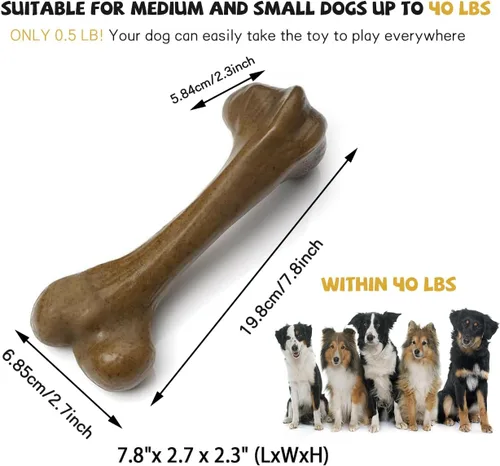 Miniatura 6 de Juguetes agresivos para masticar para perros, huesos de nailon, indestructibles, duraderos, juguetes de dentición para perros medianos y grandes