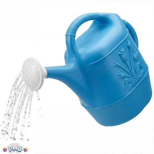 Miniatura 9 de PMU Regadera de 2 galones, regadera de jardín para plantas de interior y exterior, lata de agua de plástico con cabezal de rociador desmontable