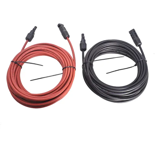 Miniatura 7 de WFLNHB Cable de extensión de panel solar de calibre 12 AWG negro + rojo de 20 pies con conector hembra y macho conector solar