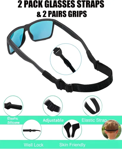 Miniatura 2 de Correa de lentes para niños pequeños (6.5 a 10 pulgadas), agarre de oreja para lentes de ojos