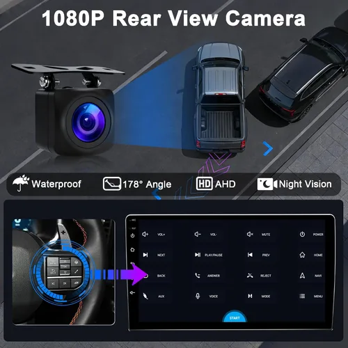 Miniatura 8 de Radio de coche 4G+64G para Ford F150 2009-2014: actualización Android 15 9 "pantalla táctil estéreo unidad principal inalámbrica CarPlay Android