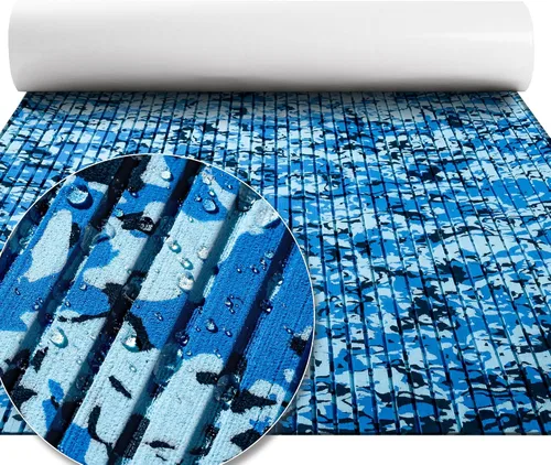 FOCEAN Suelo de Barco de Espuma EVA Cubierta de Barco Suelo Marino Camuflaje Tapetes Marinos Autoadhesivos para Barcos Yate Kayak RV 94.5"x15.7",
