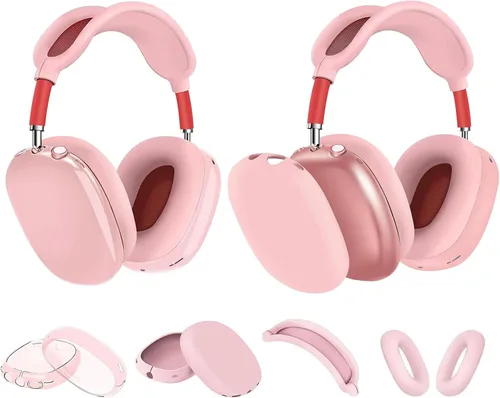 Miniatura 35 de Aircawin Funda transparente para AirPods Max, funda transparente a prueba de golpes para Airpods Max, funda protectora de TPU suave antiarañazos,