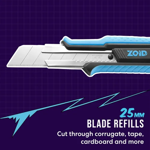 Miniatura 3 de Zoid Paquete de 5 cuchillas negras de 0.71 pulgadas, cuchillas afiladas de acero al carbono para corte en casa y proyectos, cuchillas para cortador