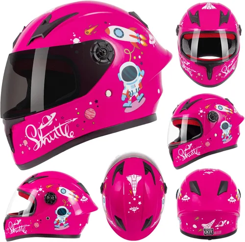 Miniatura 2 de Casco de motocicleta para niños, casco de cara completa para jóvenes, casco ligero aprobado por DOT para motocross, ATV, todoterreno, cascos