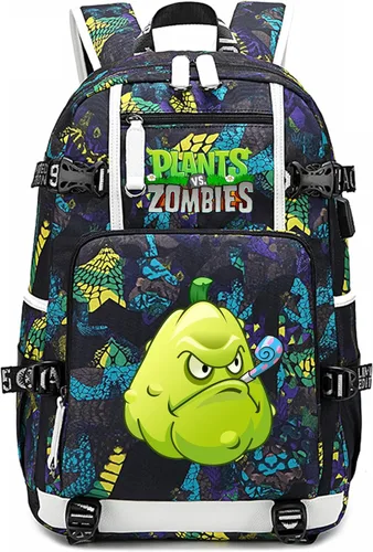 Miniatura 6 de ISaikoy Game Plants vs. Zombies - Mochila de hombro para libros, mochila escolar, mochila para computadora portátil, color azul20
