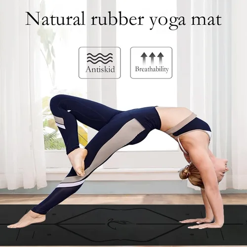 Miniatura 3 de Alfombrilla de yoga – Bolsa de yoga gratuita incluida – Sistema de alineación patentado, agarre guerrero, antideslizante, ecológico y biodegradable