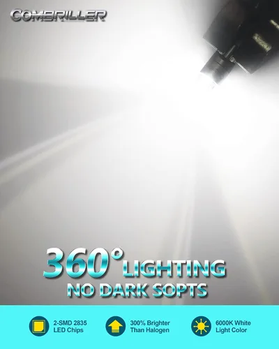 Miniatura 3 de Bombilla LED Combriller 194 6000K Blanco, Sin Errores Bombilla LED 194 168 T10 2825 w5w Luces LED Interiores de Automóvil para Luz de Placa