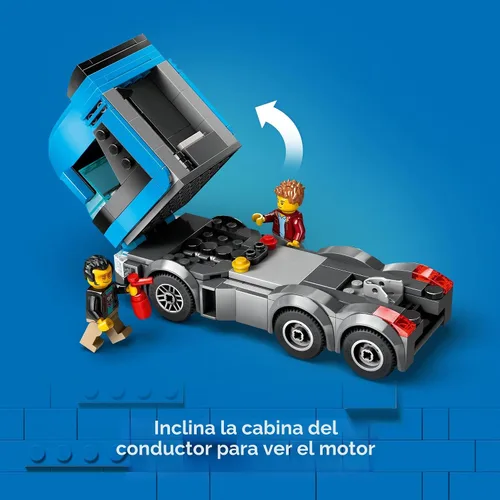 Miniatura 6 de LEGO City Camión Transportador de Autos con Autos Deportivos Juego de Construcción - Juguete de Camión Semi con Transportador y Remolque para Niños