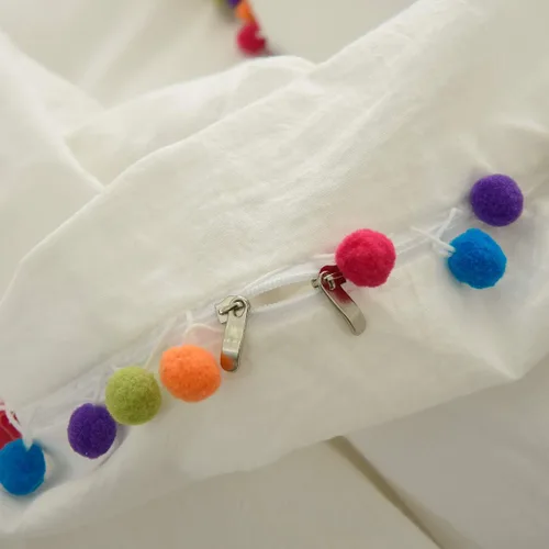 Miniatura 6 de Softta Grils - Juego de cama con pompones y volantes