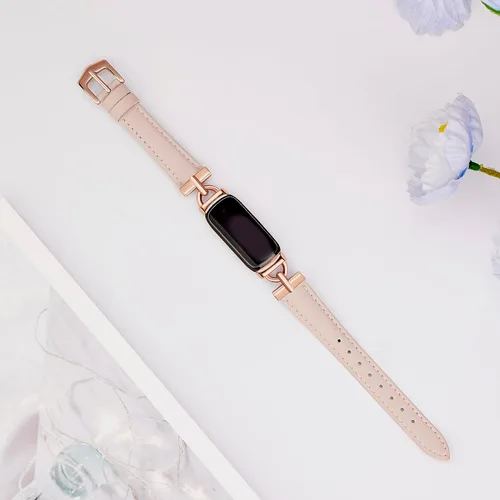 Miniatura 5 de Correas de cuero compatibles con Fitbit Inspire 3, correas de reloj de repuesto en forma de D, pulsera suave para Fitbit Inspire 3 Fitness Tracker