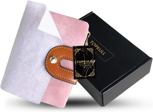 Miniatura 7 de TOPKULL - Carteras pequeñas de cuero plegable para mujer, mini billeteras delgadas Rfid para mujer, carteras delgadas y compactas con bolsillo