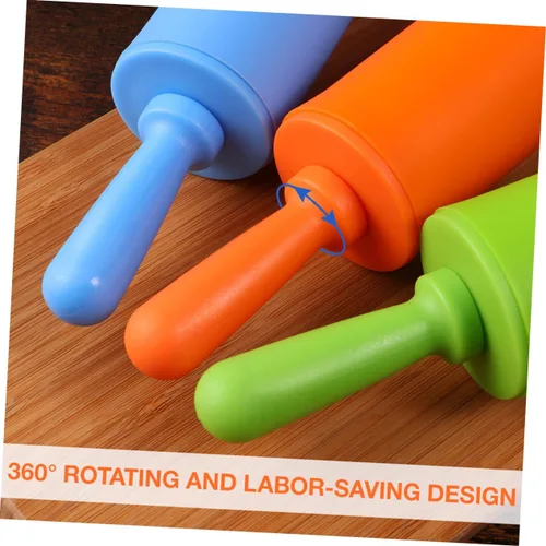 Miniatura 4 de STOBOK Mini rodillos para niños, herramientas de masa para el hogar, cocina, niños, paquete de 3 (color al azar)