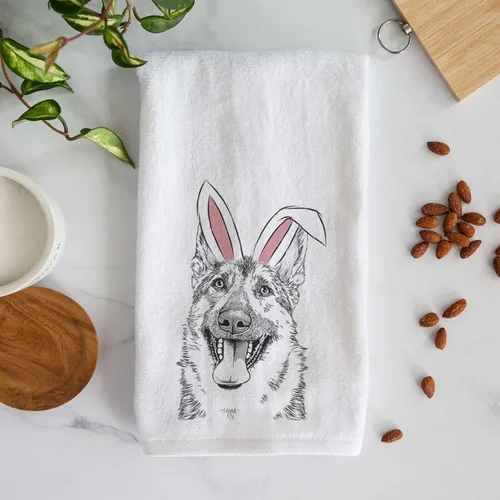 Miniatura 2 de Inkopious Bare Benson The German Shepherd - Toalla de mano decorativa para baño y cocina