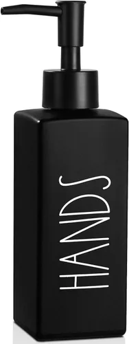 Miniatura 9 de Dispensador de jabón para platos, dispensador de jabón negro mate para cocina, dispensador de platos de vidrio con bomba, dispensador de botellas