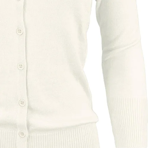 Miniatura 2 de YEMAK suéter de punto con cuello redondo y mangas 34 para mujer (S-3X)
