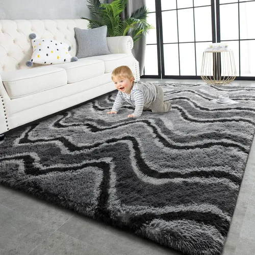 Miniatura 36 de TWINNIS - Alfombras muy suaves de pelo largo para interiores de 3 x 5 pies. Modernas alfombras de áreas de felpa para sala de estar, dormitorio