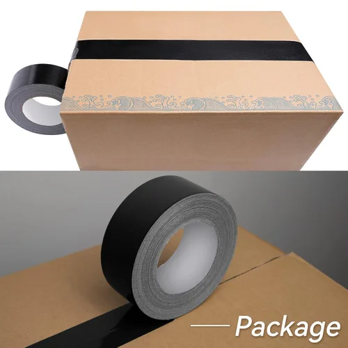 Miniatura 4 de Reniteco Cinta adhesiva negra: 2 pulgadas x 45 yardas, impermeable y para todo tipo de clima, sin residuos, resistente a los rayos UV, resistente