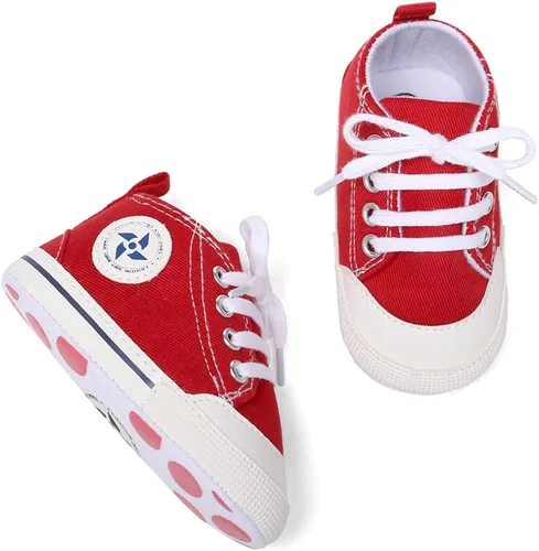 Miniatura 71 de Zapatos deportivos de lona de lona para bebés y niñas, suela antideslizante suave, suela antideslizante