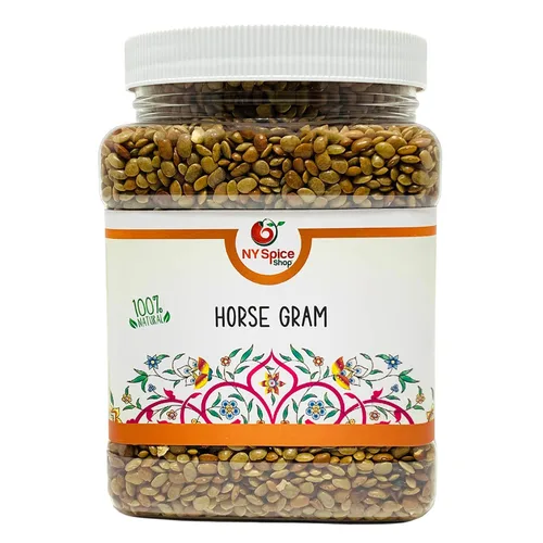 NY Spice Shop Lentejas de caballo Gram - Gramo de caballo de 5 libras - Frijoles Kulthi indios - Semillas de Muthira - Macrotyloma uniflorum - Lleno