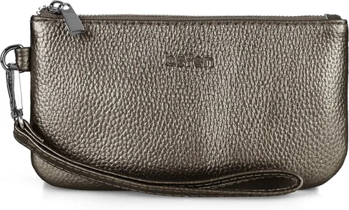 Miniatura 5 de befen Monedero de mano con monedero negro + monedero metálico de peltre para mujer