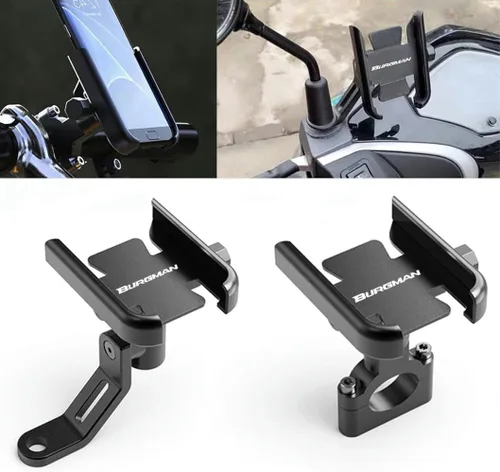 Miniatura 2 de para S-uzuki Burgman 400 650 125 AN400 AN650 un SKYWAVE 400 Accesorios Manillar de la motocicleta Soporte para teléfono móvil Soporte GPS Soporte