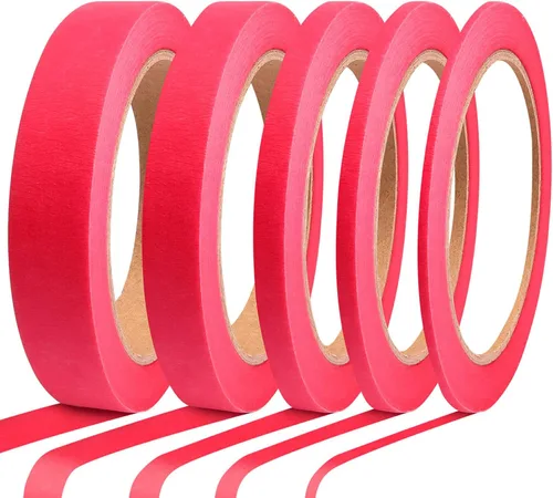Miniatura 10 de 5 Rollos de Cinta de Rayas Finas - Cinta de Enmascarar 1/16", 1/8", 1/4", 1/2", 3/4" - Cinta de Enmascarar Fina para Pintores Automotriz