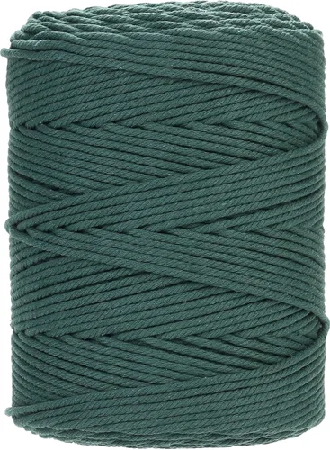 Miniatura 75 de Cuerda de macramé 4 mm x 328 yardas Natural Cuerda de algodón para macramé Cuerda de macramé colorida Cordón de algodón suave Suministros de macramé