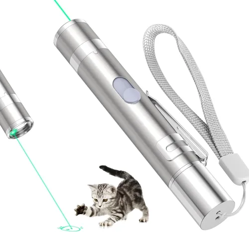 Miniatura 11 de Waputne Juguete para gatos de interior, juguetes recargables por USB con 7 patrones ajustables, juguetes interactivos de persecución para gatos