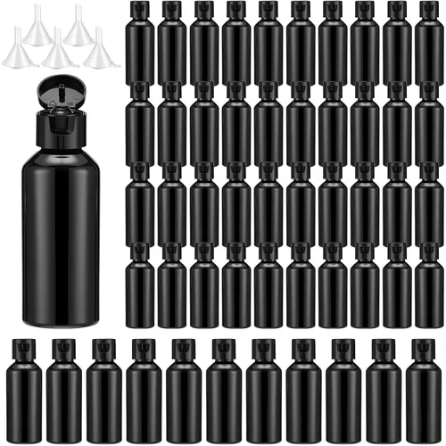 Eccliy 100 Pack 2 oz Plastic Bottles Travel Lotion Bottle Squeeze Container Plastic Bottles with Caps Small Travel Empty Refillable Toiletry