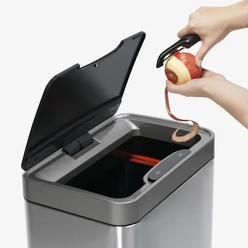 Miniatura 4 de Mbillion - Cubo de basura automático sin contacto de 15 galones con sensor de movimiento, cubos de basura inteligentes de acero inoxidable con tapa