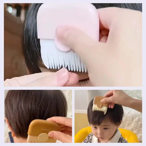 Miniatura 7 de Peine 2 en 1 para recortar y adelgazar el cabello, maquinilla de afeitar de doble cara con bordes afilados para cortar y peinar (gris)