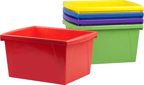 Miniatura 20 de Storex Contenedor de almacenamiento de 4 galones, organizador de plástico para libros y suministros, negro, paquete de 6 (61466C06C)