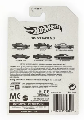 Miniatura 2 de Hot Wheels '67 Camaro, [Verde] Serie 1/6 Detroit Muscle Cars