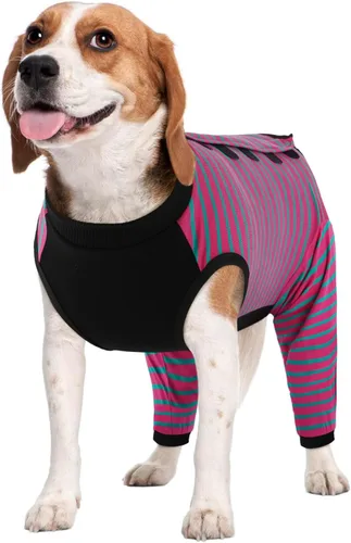 Miniatura 8 de Kuoser Traje de Cirugía para Perro Hembra Esterilización Macho Castración, Manga de Pierna de Perro para Dejar de Lamer Enterizo Suave para Perro