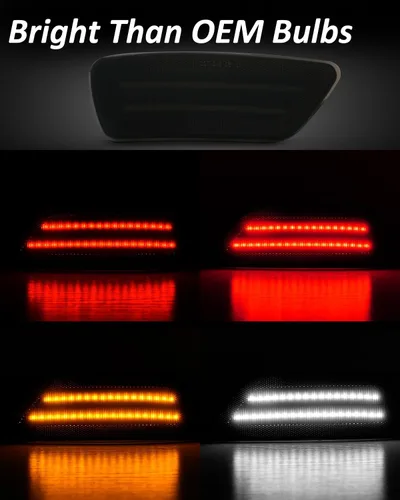 Miniatura 5 de Bestview 4-en-1 Luz Reflectora de Parachoques Trasero Compatible con Jeep Grand Cherokee Compass Patriot Dodge Journey 2011-2021, Función como Luz