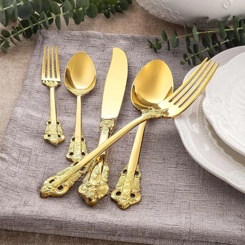 Miniatura 5 de KEAWELL Cuchara de lujo para cena, juego de 4, cucharadas de acero inoxidable 18/10, juego de cucharas de cubiertos, pulido con espejo, 7.8 pulgadas