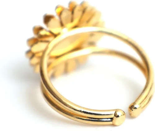 Miniatura 3 de Gempires - Anillos de piedra natural para mujer, ligeros, de cristal, hechos a mano, hipoalergénicos, chapados en oro, para uso diario, regalos