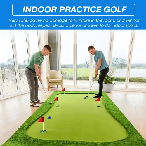 Miniatura 4 de GSE - Paquete de 12 pelotas de golf de práctica de 1.575 pulgadas, pelotas de golf de plástico de vuelo limitado, pelota de golf de entrenamiento