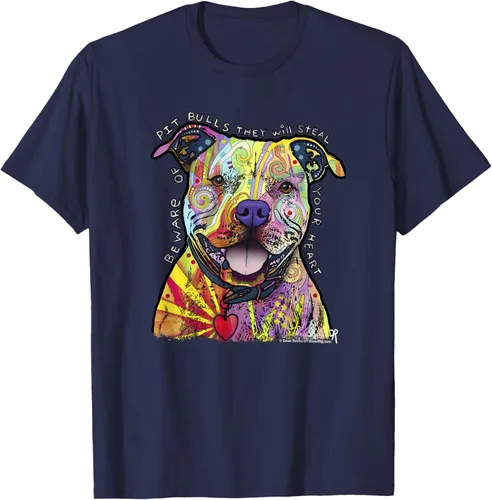 Miniatura 61 de Beware Of Pit Bulls, Dean Russo Pitbull Original - Camiseta para amantes de los perros, Negro