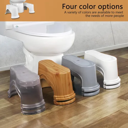 Miniatura 5 de EVRON Taburete de inodoro de 7 pulgadas para adultos, reposapiés movibles separados divididos de dos piezas con posicionamiento flexible, diseño