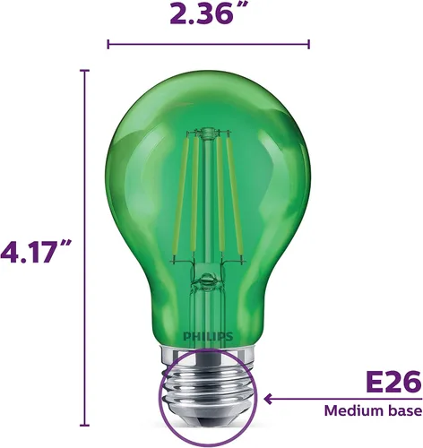 Miniatura 2 de Philips Focos LED 538207 A19: Cristal de filamento, 538249