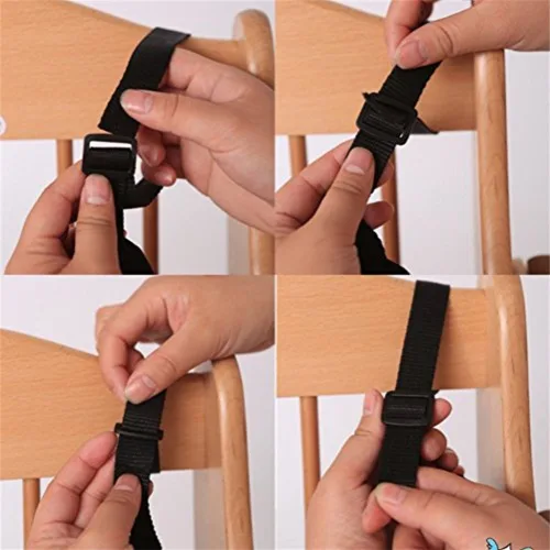 Miniatura 5 de Arnés de 5 puntos Cinturón de seguridad para bebé, cinturón de seguridad universal para silla alta de madera