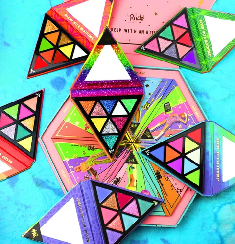 Miniatura 2 de RUDE Cosmetics - Paleta de los años 70, muñeca hippie para mujer, sombra de ojos de 0.284 onzas