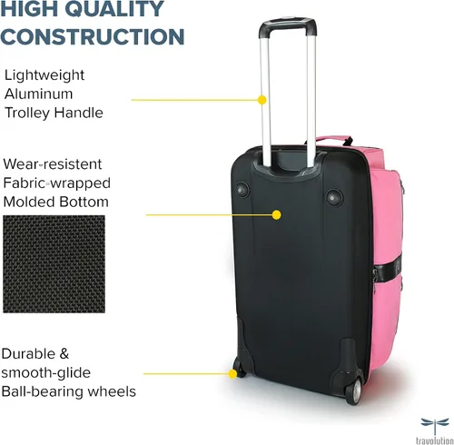 Miniatura 9 de Travolution Dance Bag with Garment Rack, 28 Inch Rolling Duffel With Wheels, Ideal for Competitions & Travel, Easy-assembly Lightweight Aluminum