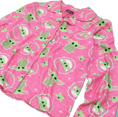 Miniatura 3 de STAR WARS Girls' 2-Piece Loose-fit Button Down Pajamas Set
