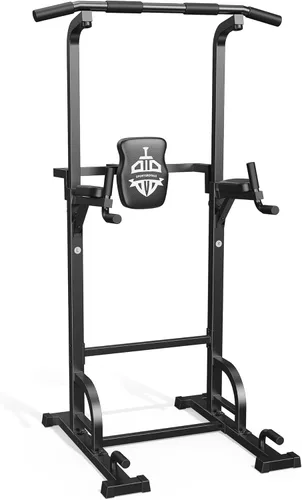 Sportsroyals Power Tower - Estación de barra de dominadas, estación de inmersión estable de 450 libras para gimnasio en casa, equipo de Negro 01