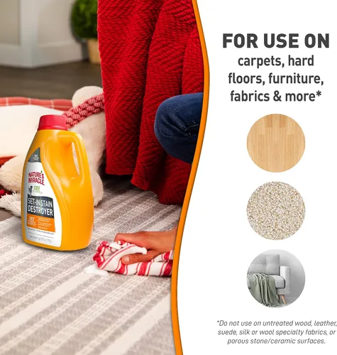 Miniatura 7 de Nature's Miracle Set-In Stain Destroyer Dog 1 galón, fórmula Oxy con aroma a naranja, 128 onzas