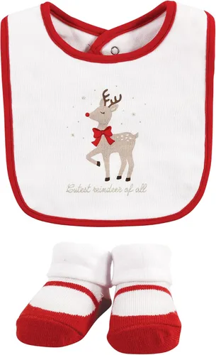 Miniatura 46 de Hudson Baby Conjunto de babero y calcetines unisex de algodón para bebé